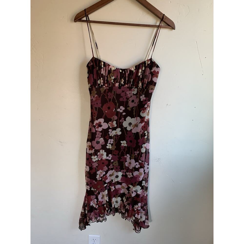 Vintage City Triangles Asymmetrical Hem Dress womens M Y2K Midi Fairy whimsiGoth - Picture 7 of 13